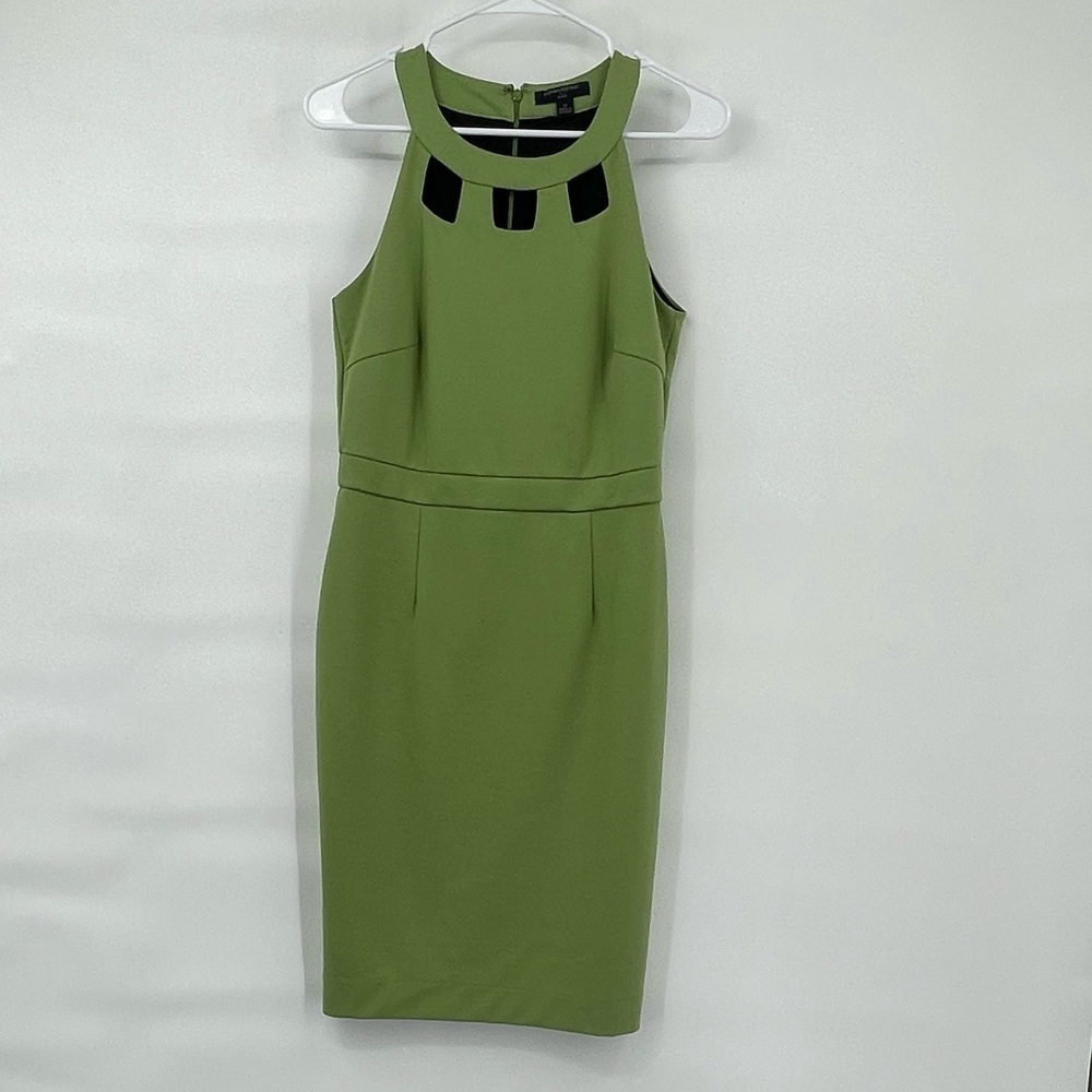 Banana republic factory green halter neck sheath dress